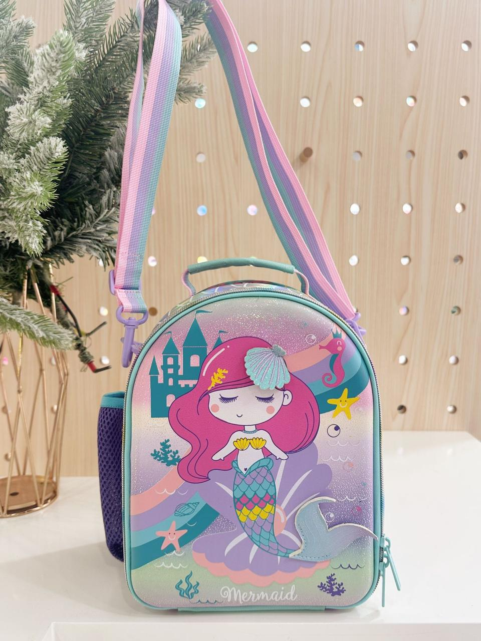 Girls mermaid lunch bag with insulated design