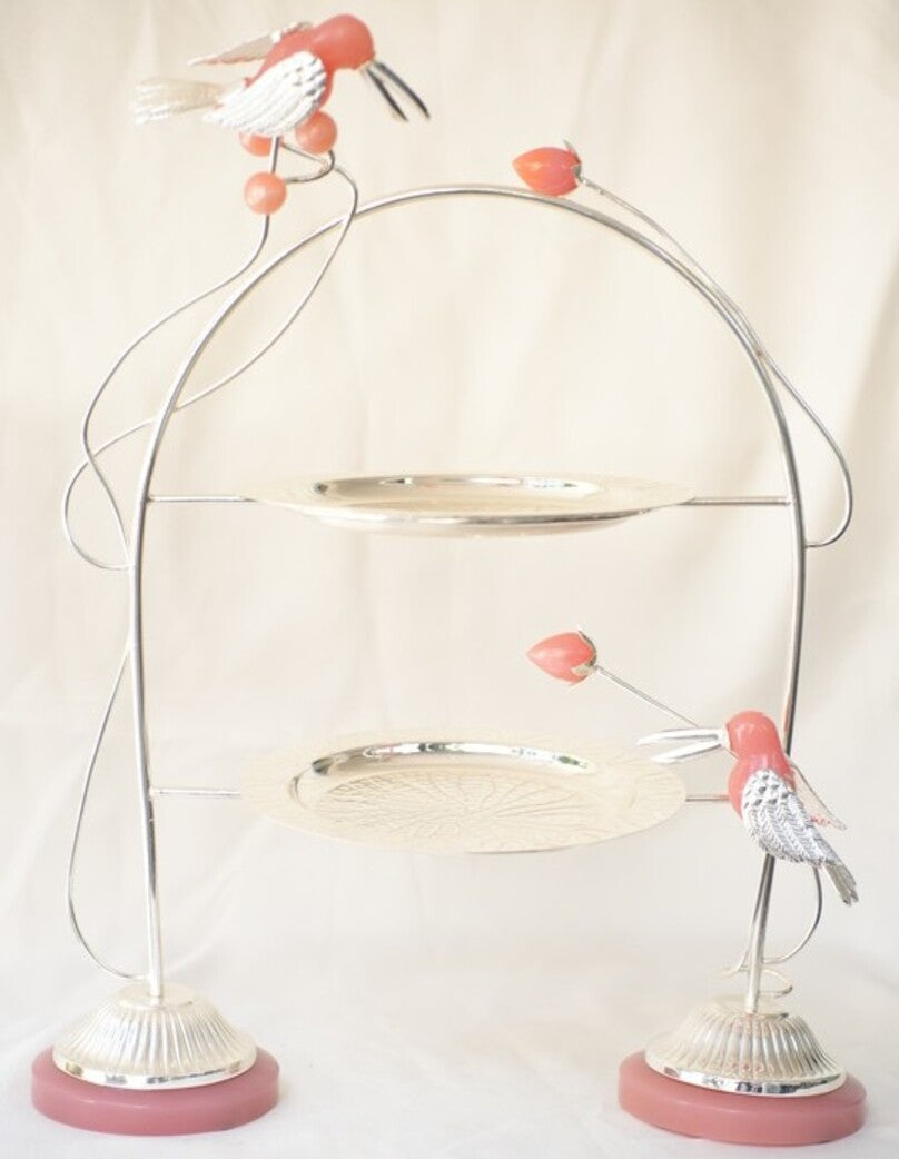 2 Layer Silver-Plated Stand