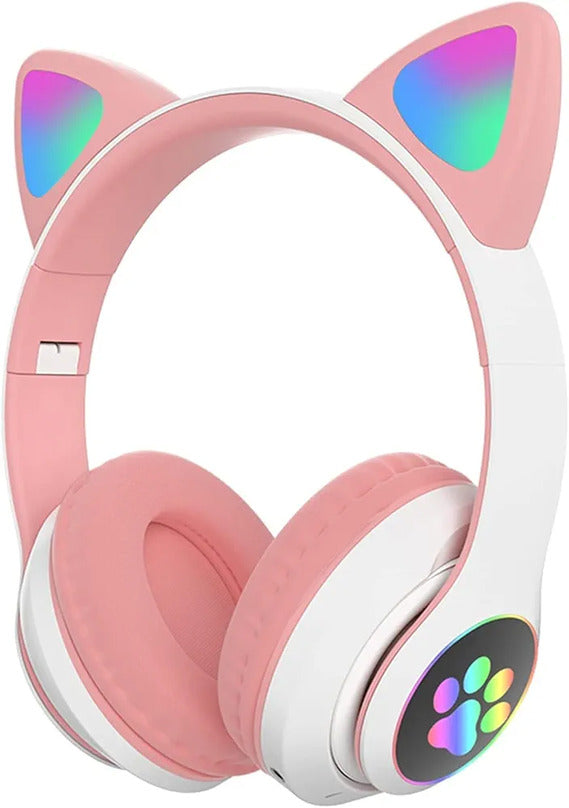 RGB Cat Bluetooth Headphones | Wireless Kids Headset | LED Light-Up Design