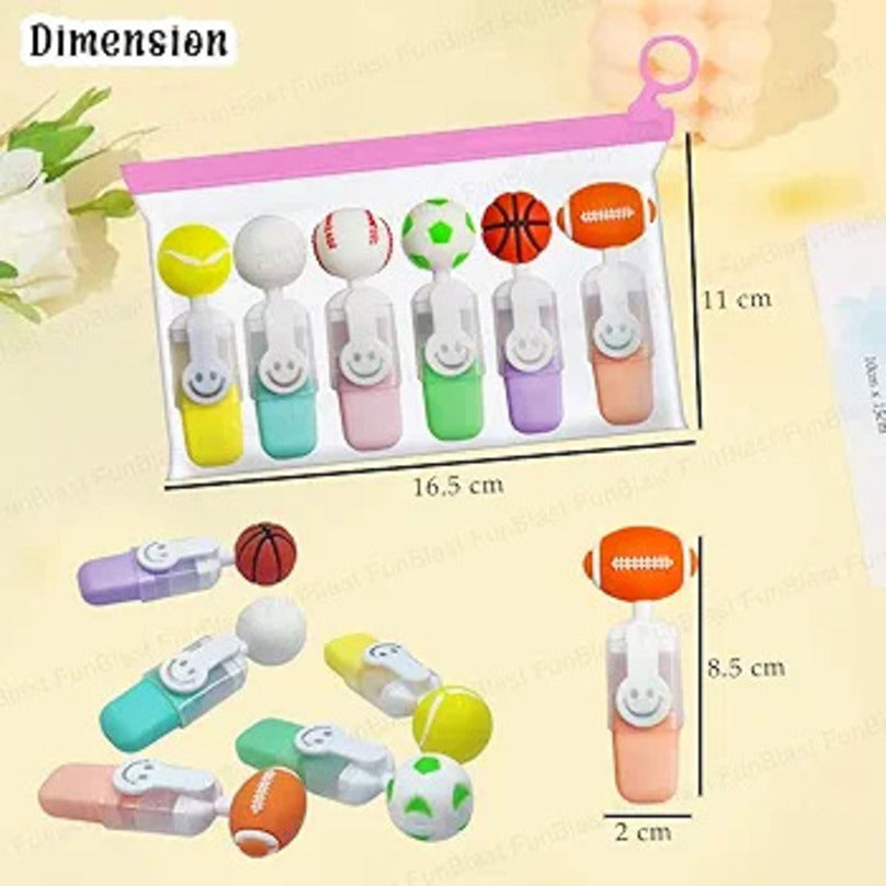 Novelty Highlighter Pen Set | Superhero, Sports & Food Theme Highlighters for Kids