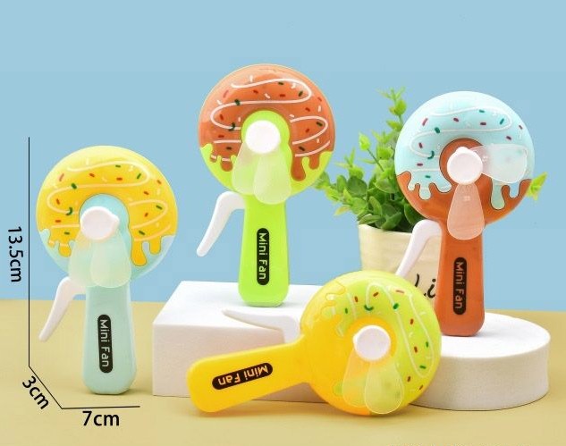 Mini Donut Hand Fan | Manual Portable Cooling Fan | Cute Donut Toy Fan