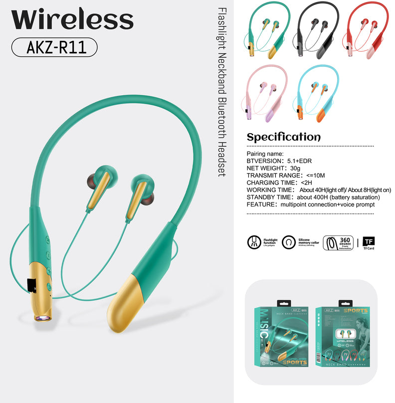 AKZ-R11 Wireless Sports Neckband Headset