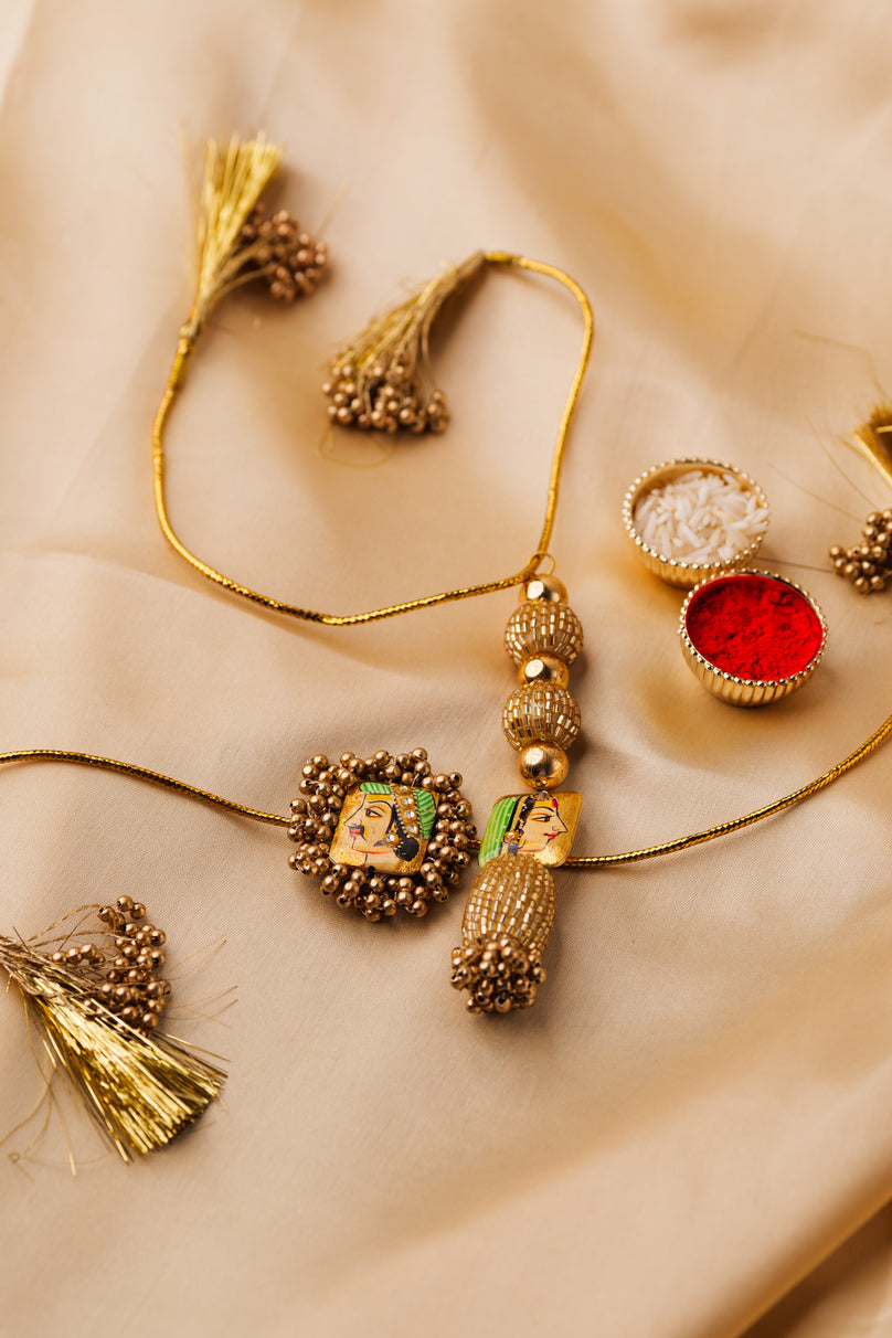 Bhaiya Bhabhi Couple Rakhi | Elegant Couple Rakhi Set