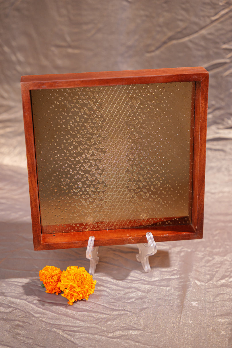 Wooden &amp; Metal Decorative Tray | Elegant Serving &amp; Gifting Tray