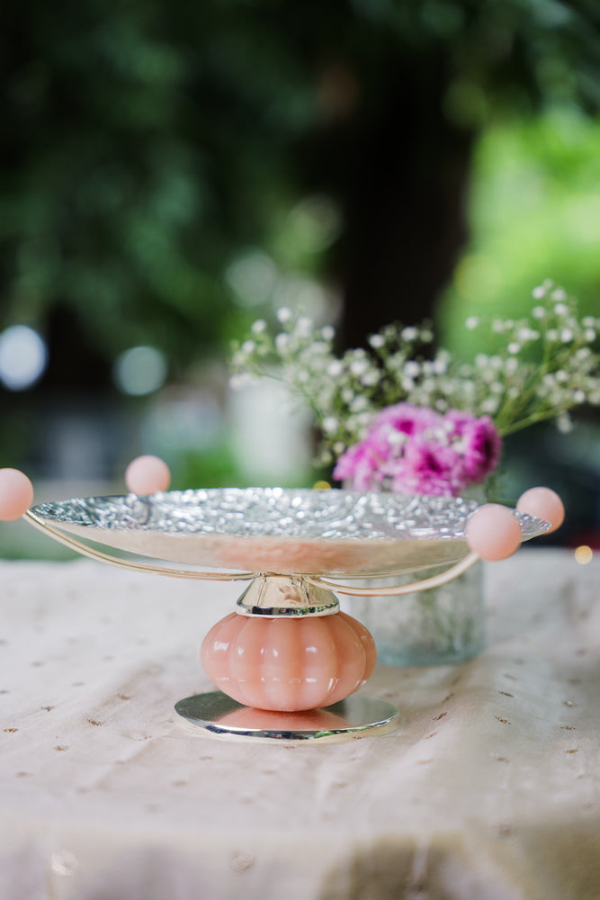 Blossom Silver-Plated Floral Platter