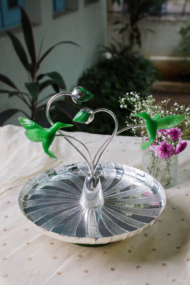 Graceful Bird Silver-Plated Platter