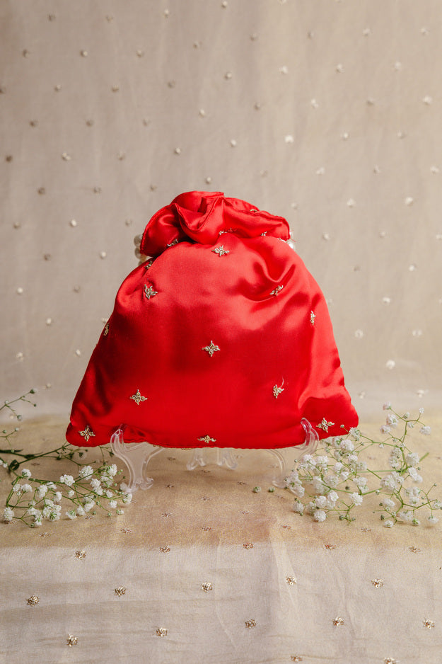 Red Bridal Potli Bag | Premium Wedding & Festive Gift Bag