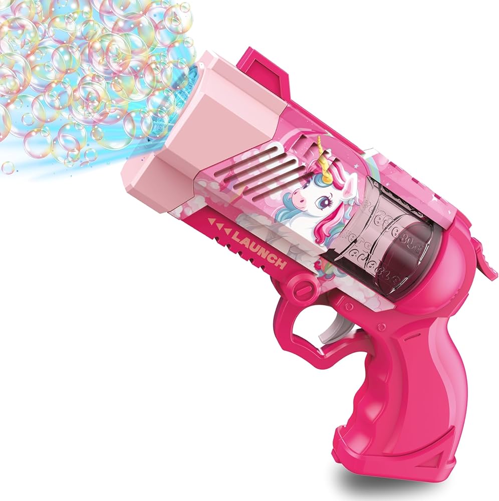 Kids light up bubble gun for party and outdoor fun