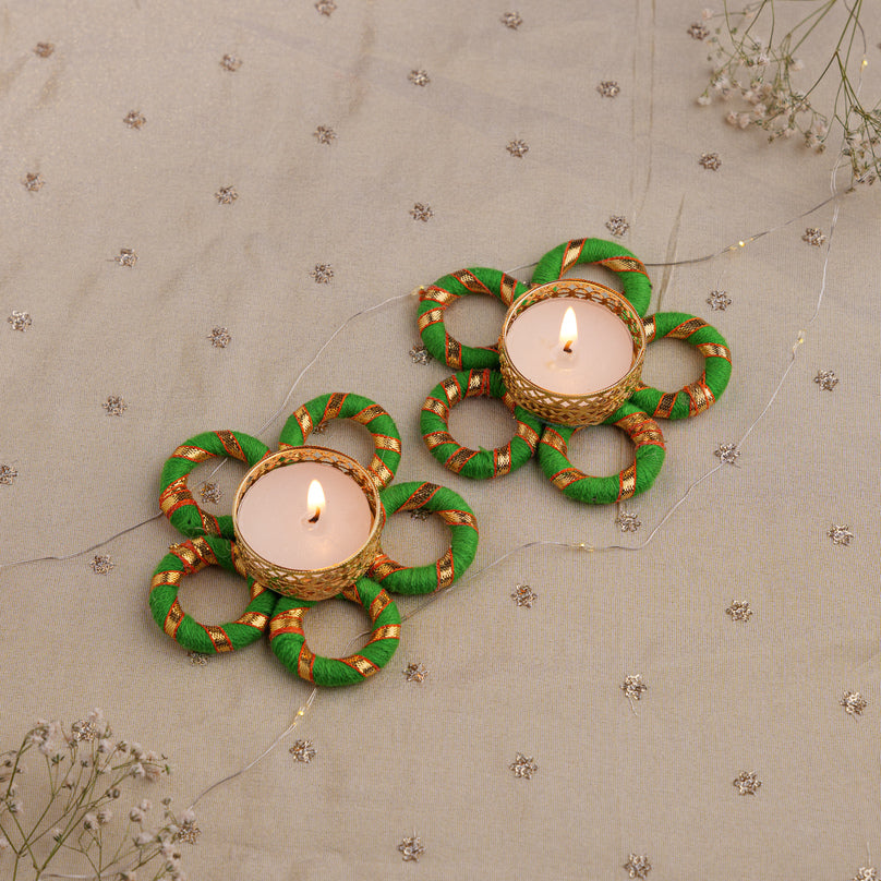
                      
                        Bandhani Decorative Tealight Diyas
                      
                    
