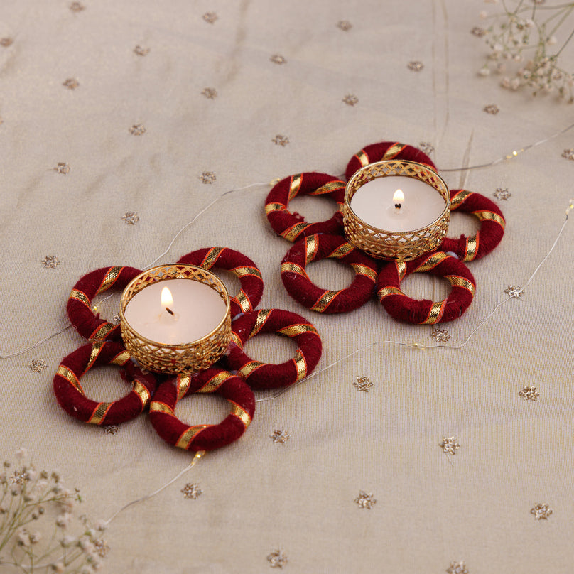 
                      
                        Bandhani Decorative Tealight Diyas
                      
                    