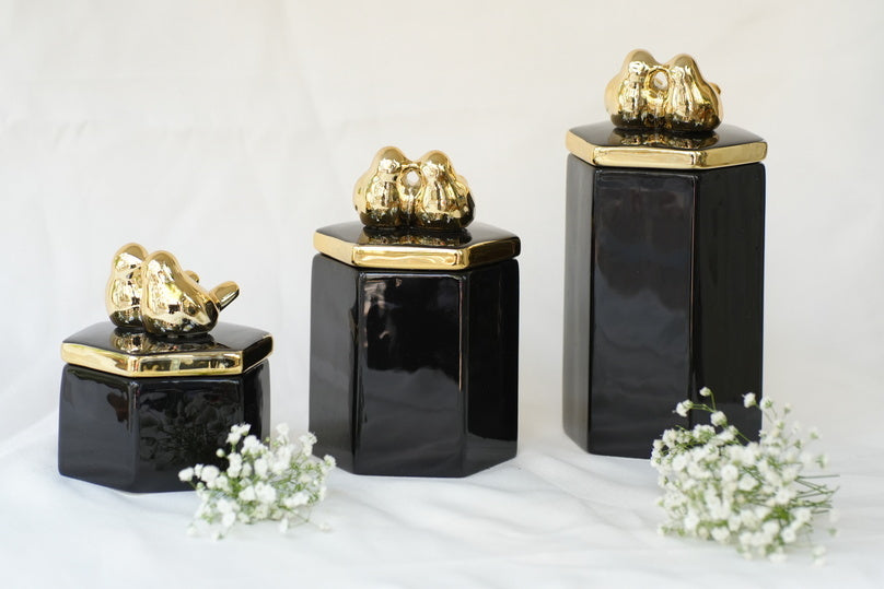 
                      
                        Birds Dark Black Jar
                      
                    