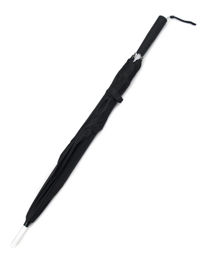Black umbrella with LED shaft
