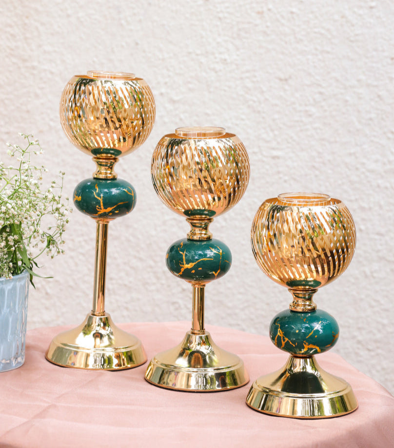 Caged Glow Candle Stand