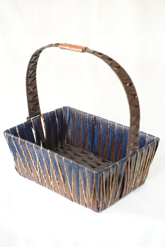
                      
                        Cane Blue Reactangular Basket
                      
                    