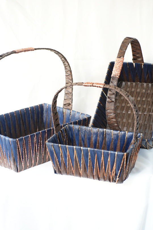 
                      
                        Cane Blue Reactangular Basket
                      
                    