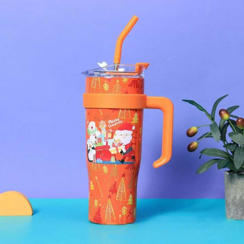 
                      
                        Christmas Theme Insulated Sipper Mug with Handle & Straw
                      
                    