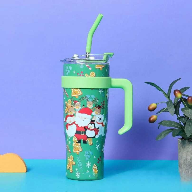 
                      
                        Christmas Theme Insulated Sipper Mug with Handle & Straw
                      
                    