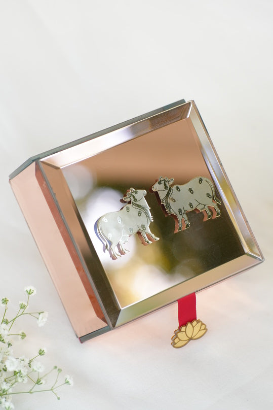 Rose gold glass coin gift box