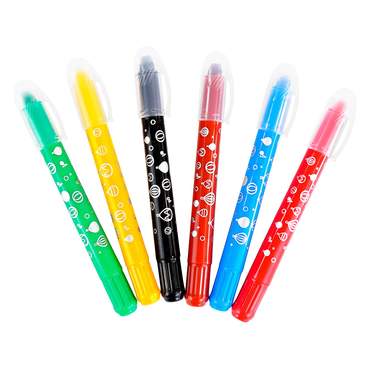 KDF Silky Twistable Crayons Set | 6 Washable Smooth Color Crayons for Kids