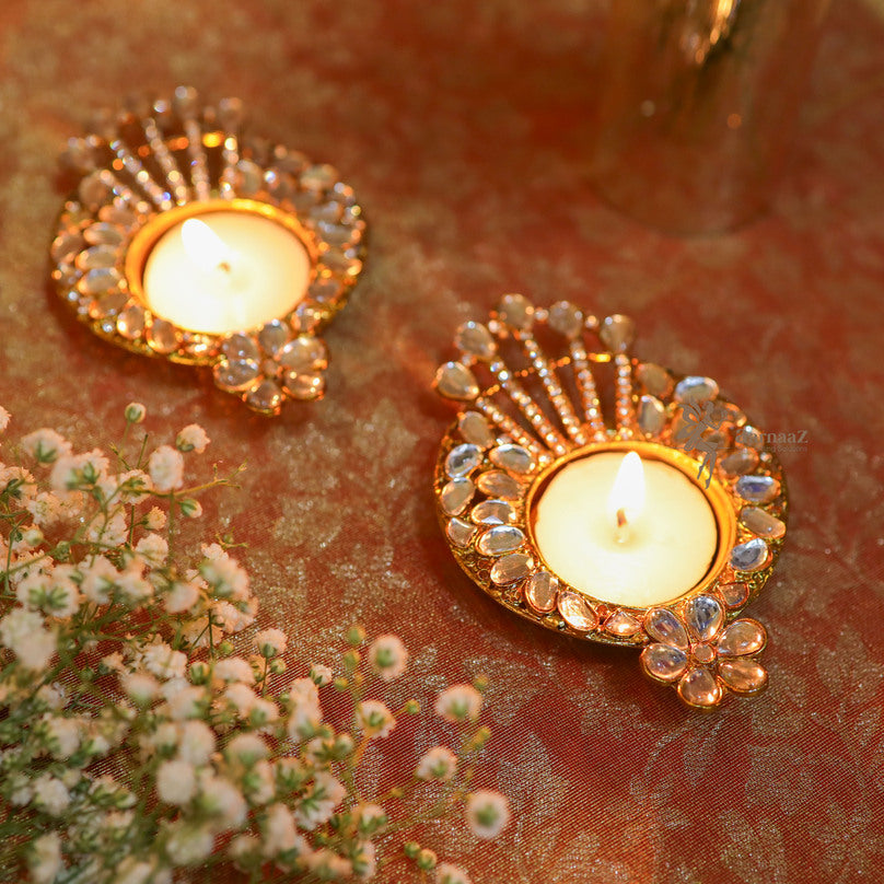 Crystal Studded Tealight Holder