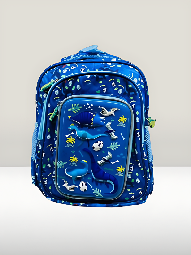 Colorful dinosaur backpack for school