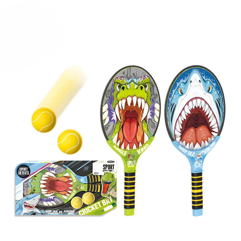 Dinosaur And Shark Pattern Tennis Set