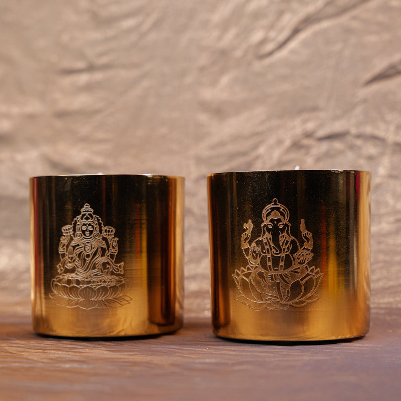 Divya Shakti Laxmi Ganesha Candle Set