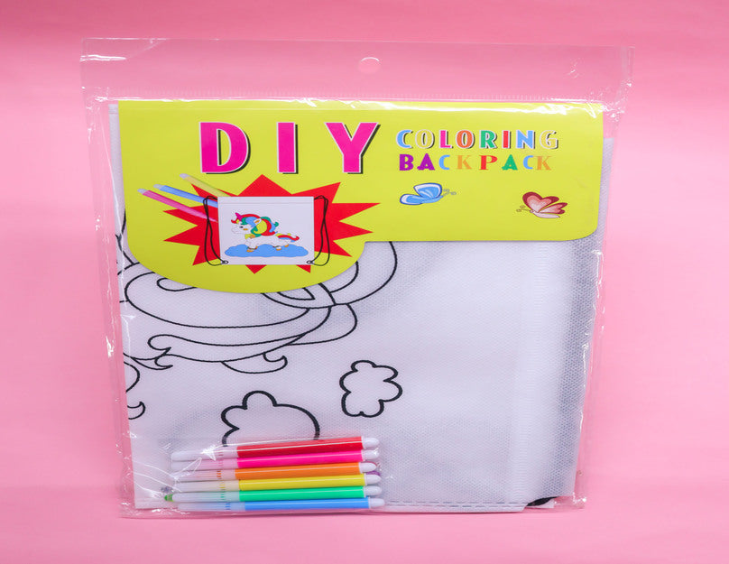 Unicorn DIY Coloring Backpack