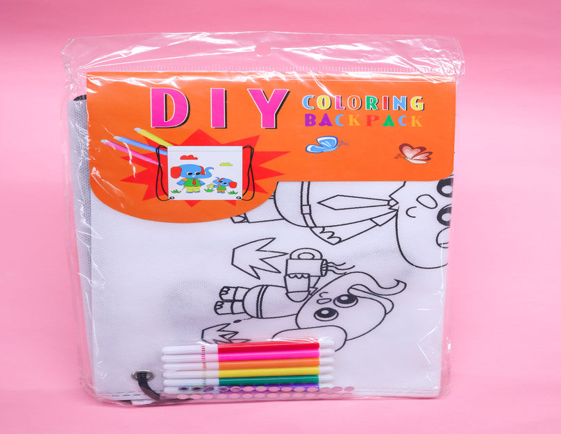 Elephant DIY Coloring Backpack