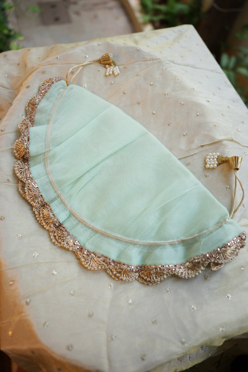 Luxury wedding return gift sheer potli pouch