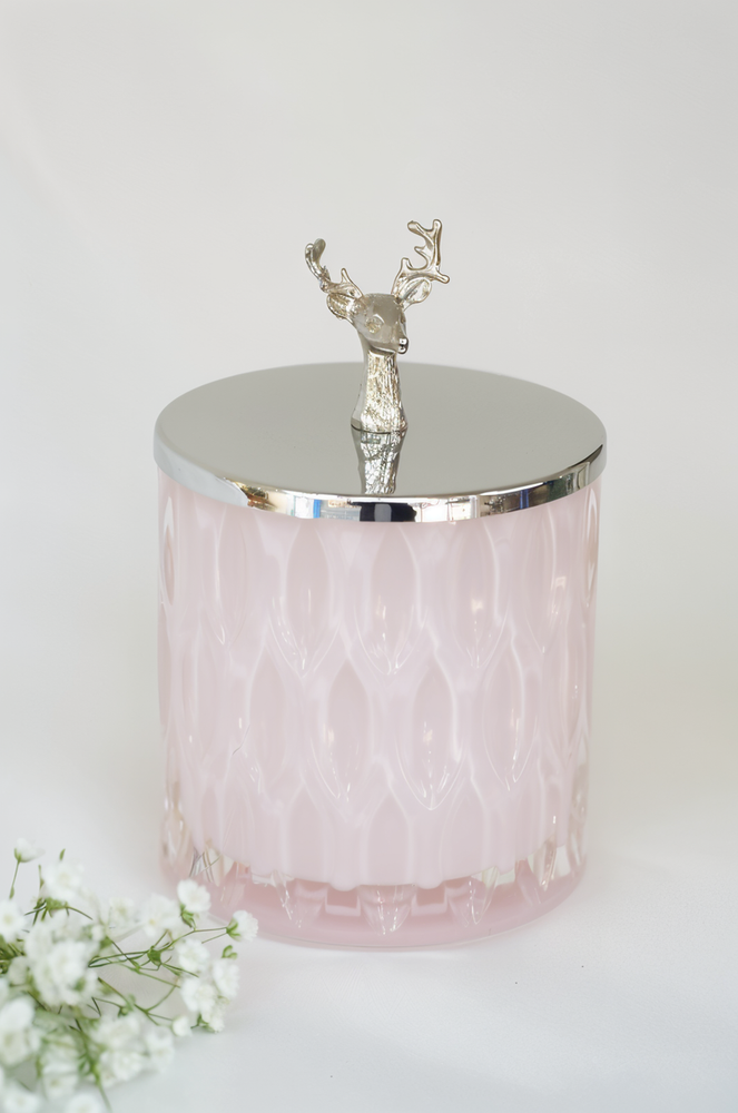 Elegant Deer-Topped Medium Jar