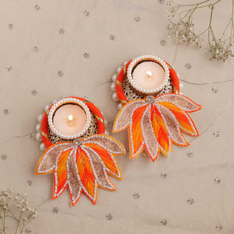 Embroidered Decorative Tealights