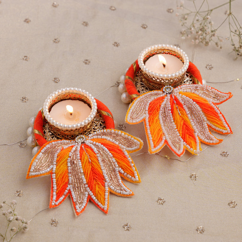 Embroidered Decorative Tealights
