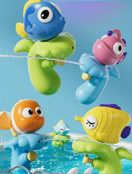 Fish Shape Water Gun (Single Piece - Random print will be sent)