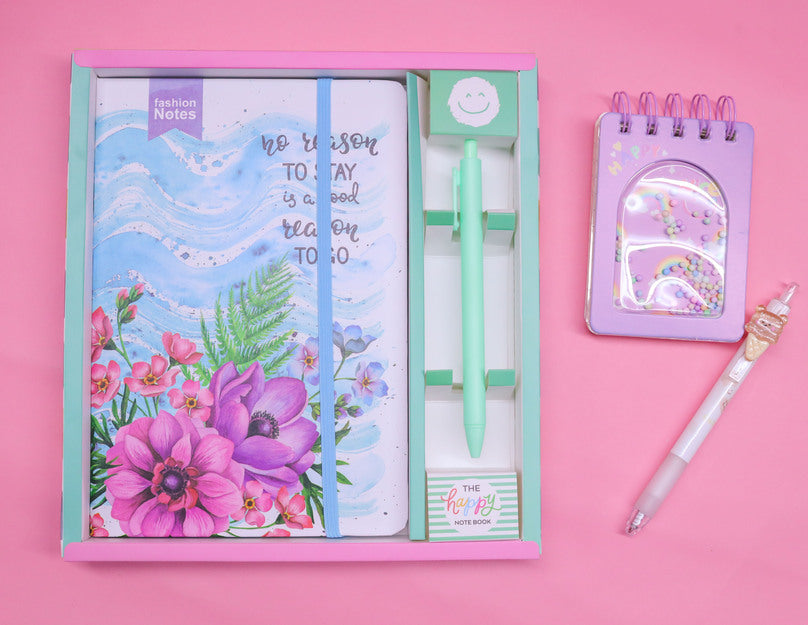 
                      
                        No Reason Quote Floral Diary
                      
                    
