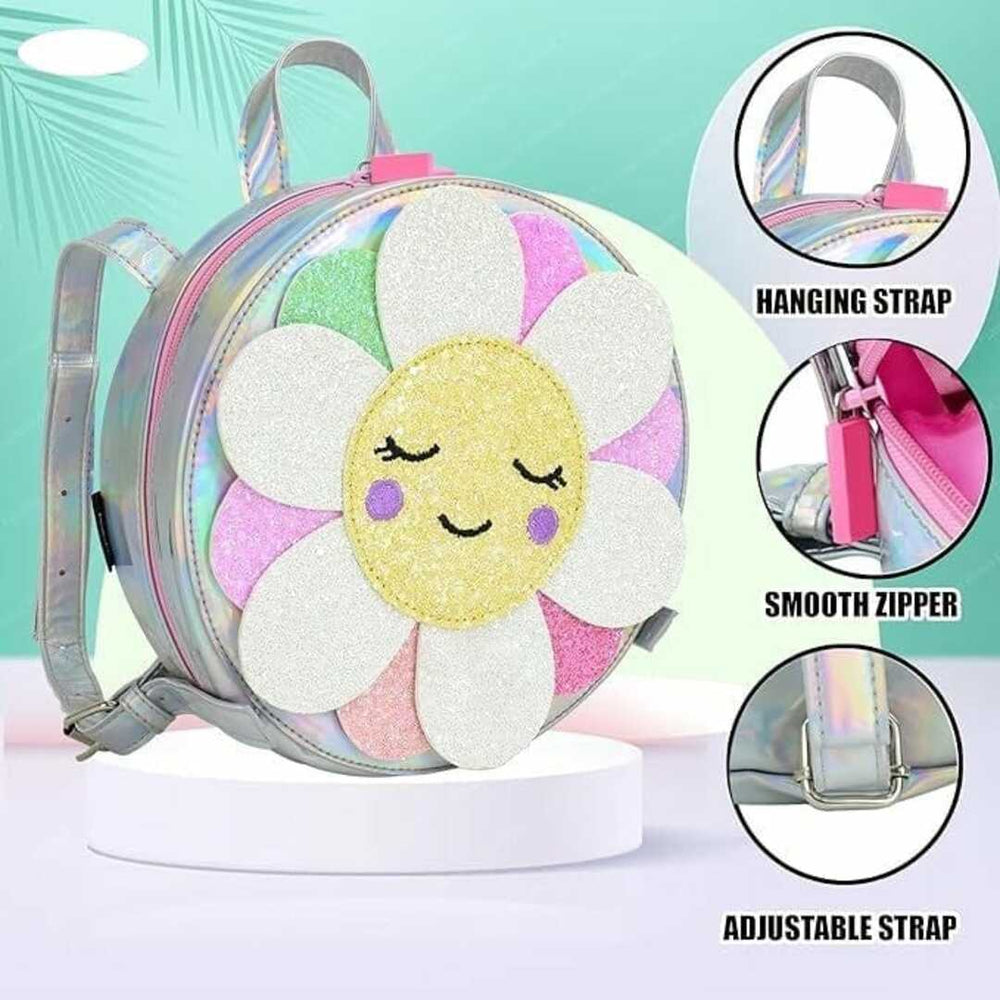 
                      
                        Sparkly kids mini bag with floral design
                      
                    
