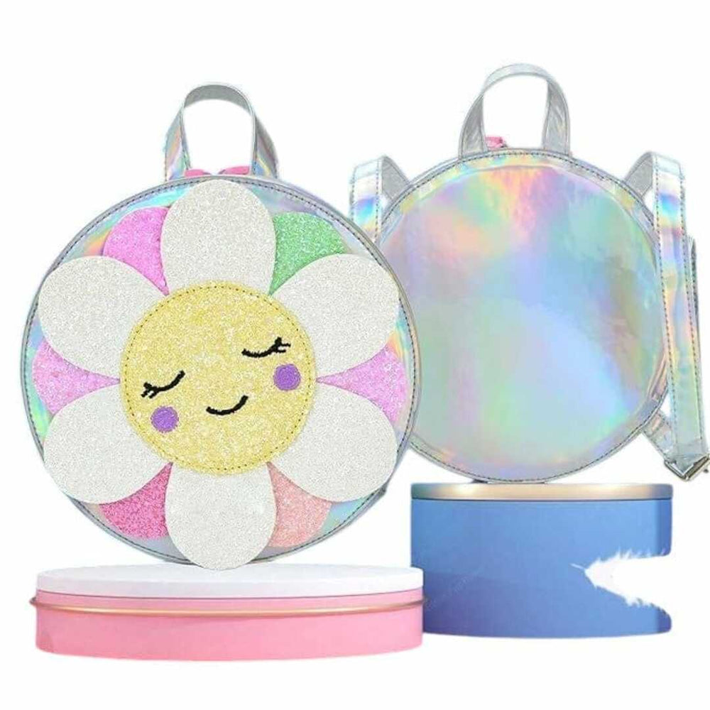 
                      
                        Floral glitter backpack for school-age kids

                      
                    