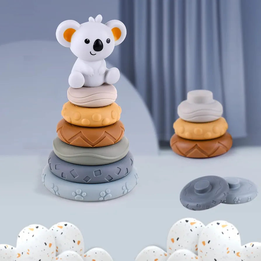 Fox puzzle block toy for baby hand eye coordination