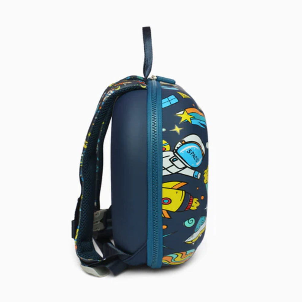 
                      
                        Hard shell kids backpack with galaxy print
                      
                    