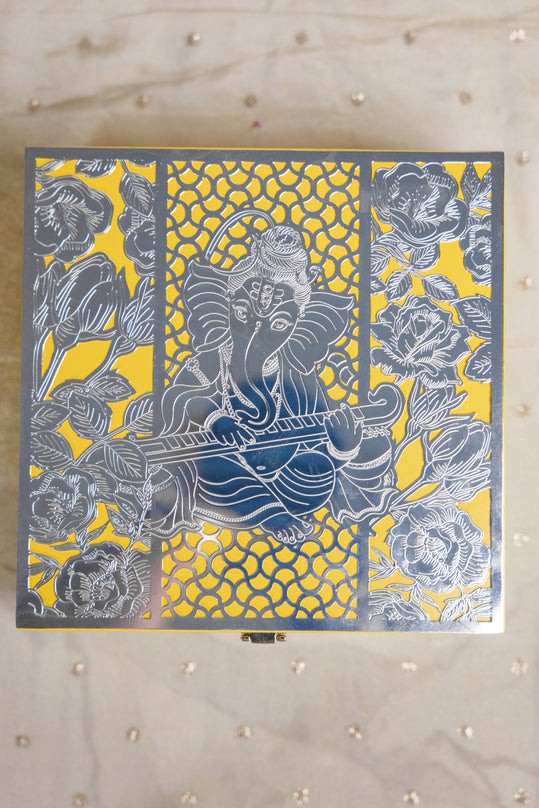 Ganesha Silver-Plated Keepsake Box