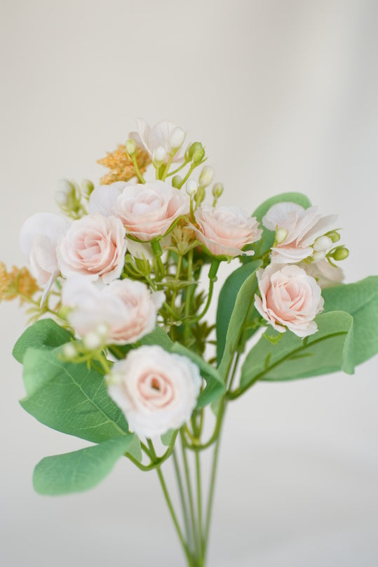 Gentle Pink Posies Artificial Rose Bouquet