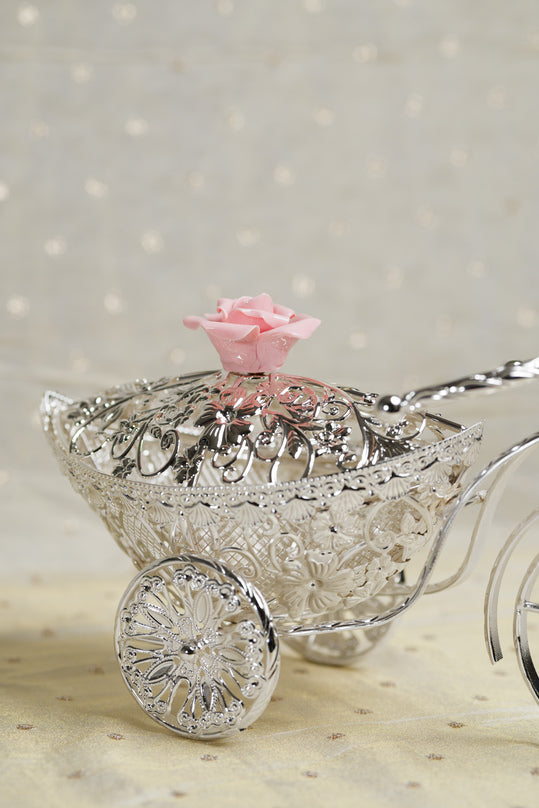 
                      
                        German Silver Floral Tricycle Basket
                      
                    