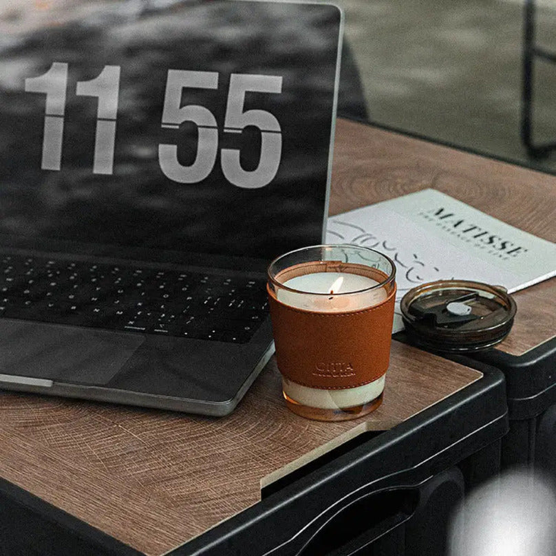 Glass mug scented candle