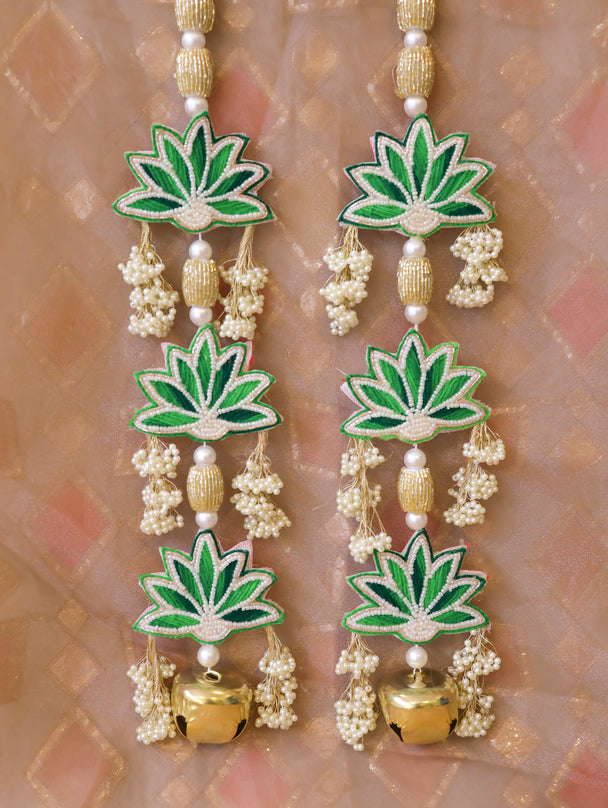 Golden Bell Lotus Wall Hanging