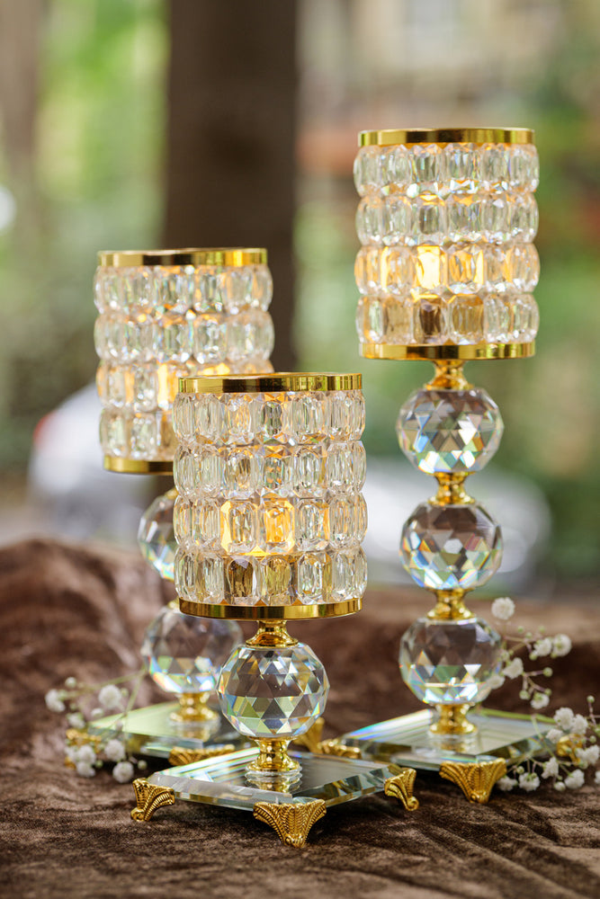 
                      
                        Golden Luxe Crystal Candle Holders (Set)
                      
                    