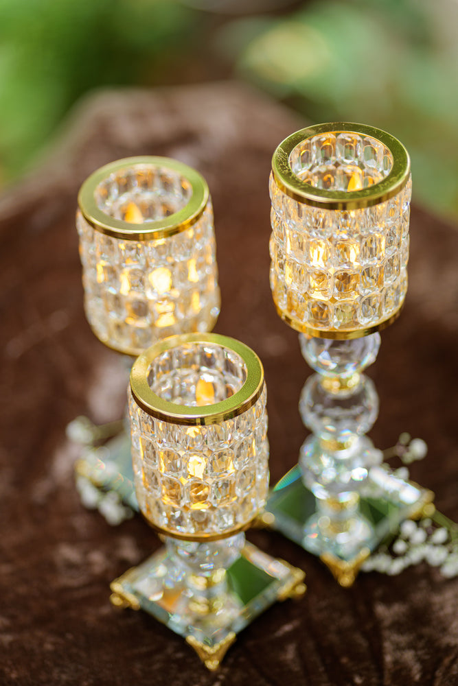 
                      
                        Golden Luxe Crystal Candle Holders (Set)
                      
                    