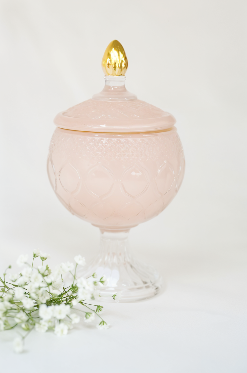 Golden Luxe Pink Candy Jar