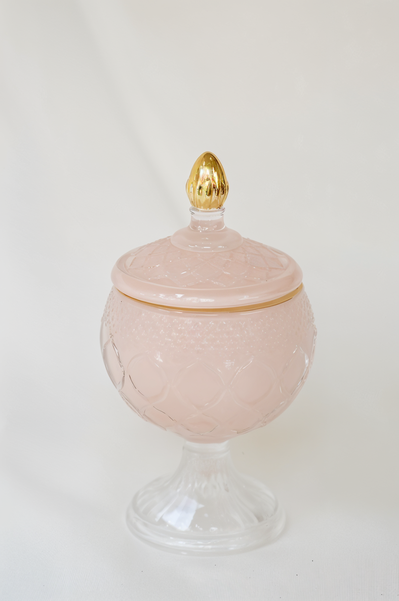 Golden Luxe Pink Candy Jar