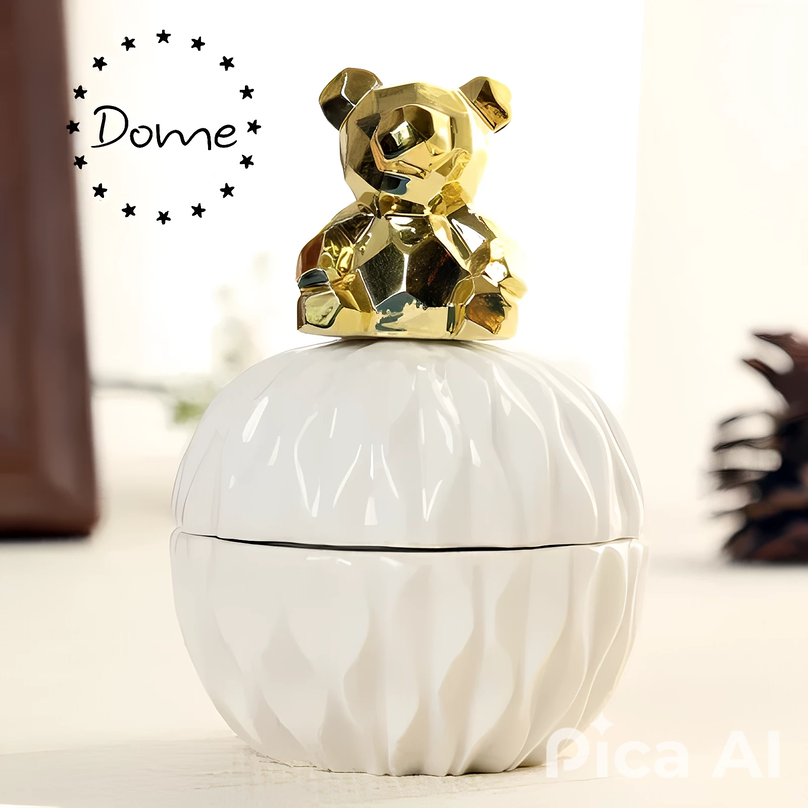 Golden Mini Round Jar