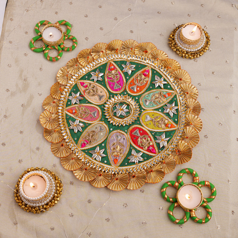 Handcrafted Decorative Tealight Rangoli